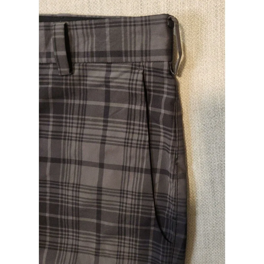 Nike Golf Shorts Dri Fit Tour Performance Plaid Flat Athletic Mens Size 36